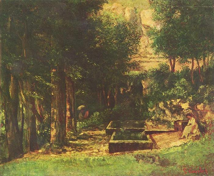 Gustave Courbet Die Quelle Sweden oil painting art